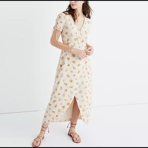 Madewell Silk Wrap Maxi Dress in Field Bouquet, 14